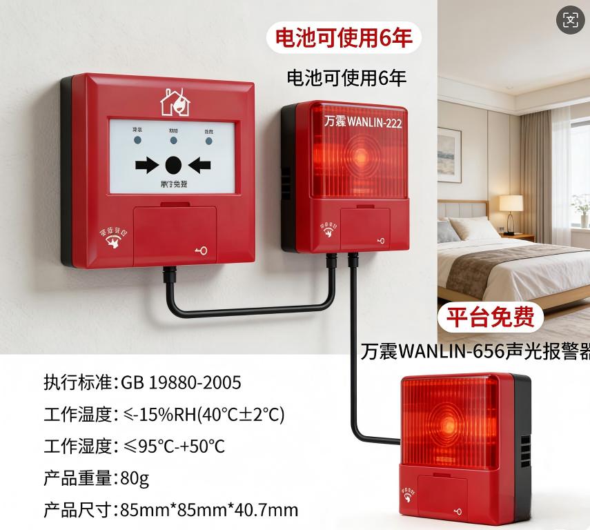 东莞4G手报消防应急联动部署方案 东莞万霖4G手报消防报警应用