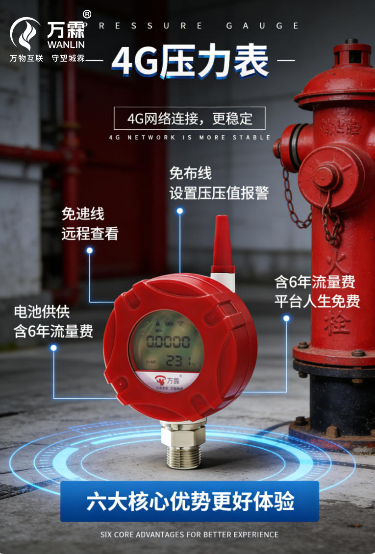 4G“神技”加持,消防压力表开启安全新纪元