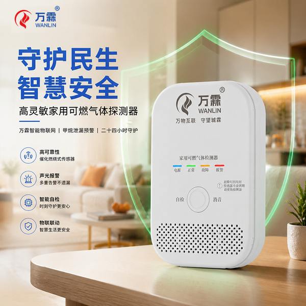 昭通食堂万霖无线燃气报警器应用