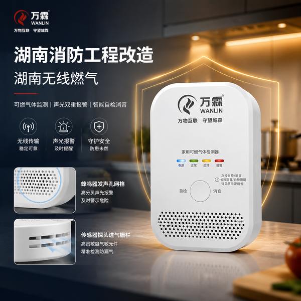 长沙市消防改造典型案例:万霖NB-IoT燃气泄漏报警器守护长沙县食品加工厂平安 长沙县食品加工厂万霖NB-IoT燃气泄漏报警器应用