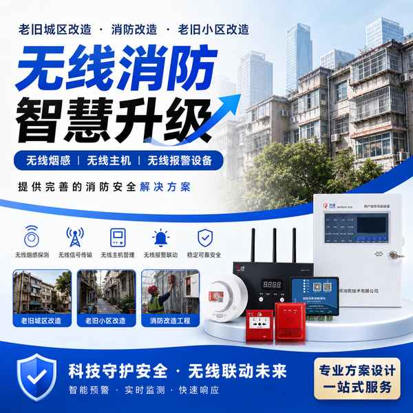 贵阳施工总承包单位智慧消防改造项目部署现场 — 无线消防报警系统与消防物联网云平台联动运行