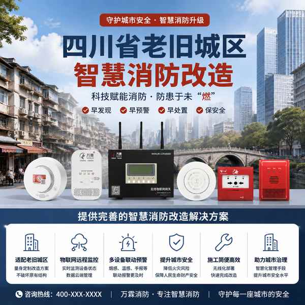 乡城智慧消防85寸大屏部署现场 — 物业公司智慧消防改造项目应用