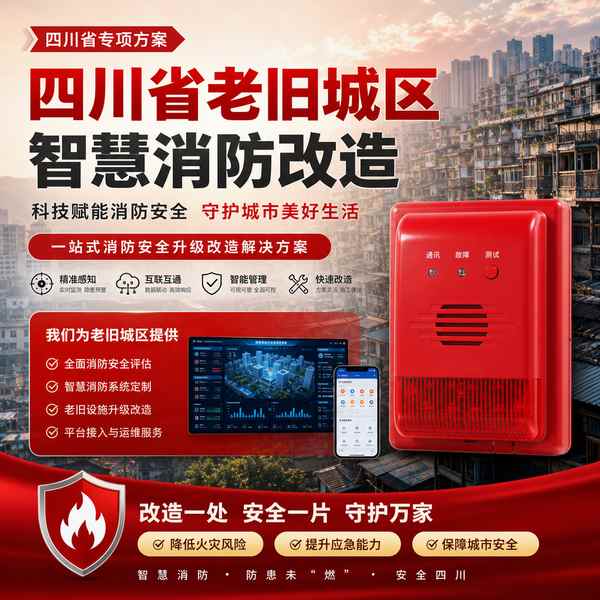 江阳独立式感烟探测器部署现场 — 保障房管理中心智慧消防改造项目应用