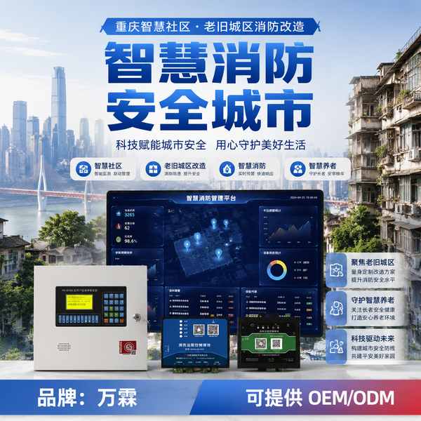 重庆无线火焰探测告警单元项目实拍 — 南川区老旧小区智慧消防改造工程现场