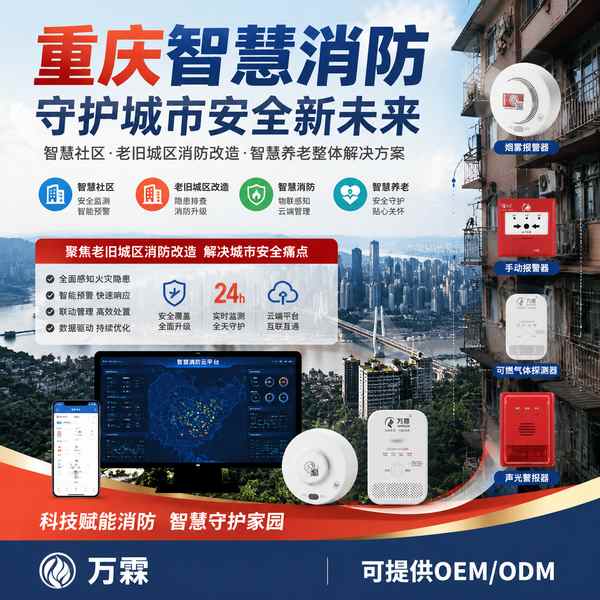 重庆无线火焰探测告警单元项目实拍 — 沙坪坝区老旧小区智慧消防改造工程现场