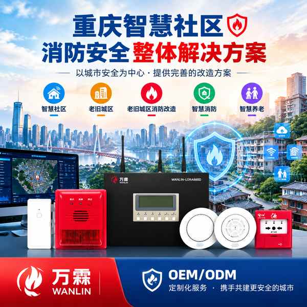 重庆无线火焰探测告警单元城口县项目实拍 重庆无线火焰探测告警单元项目实拍 — 城口县老旧小区智慧消防改造工程现场