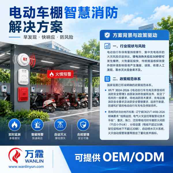 抚顺交通枢纽管理单位电动自行车充电棚AI烟火识别监测系统采购项目现场 — 电动车棚智慧消防设备安装与平台上线
