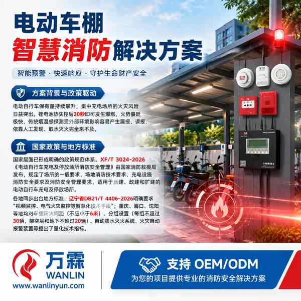 绍兴街道办事处电动自行车充电棚AI烟火识别监测系统批量采购项目现场 绍兴街道办事处电动自行车充电棚AI烟火识别监测系统采购项目现场 — 电动车棚智慧消防设备安装与平台上线